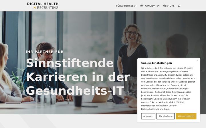 Screenshot of digital-health-recruiting.com