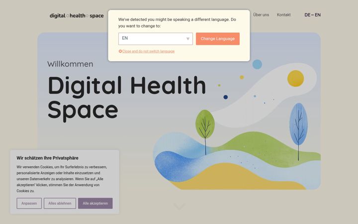 Screenshot of digital-health-space.ch