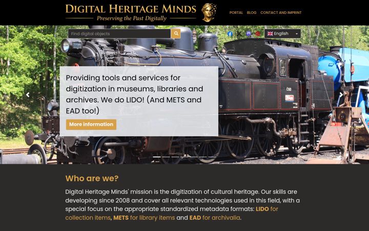 Screenshot of digital-heritage-minds.com