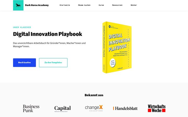 Screenshot of digital-innovation-playbook.de