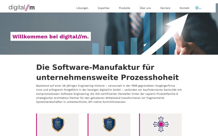 Screenshot of digital-m.de