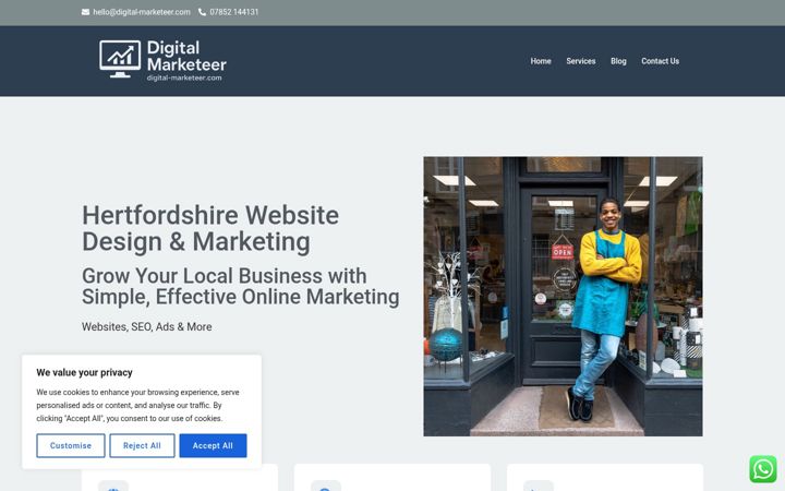 Screenshot of digital-marketeer.com