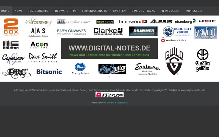 Екранна снимка на digital-notes.de