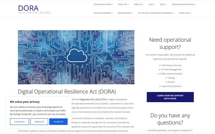 Screenshot ta' digital-operational-resilience.net