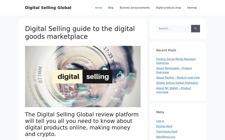 Screenshot of digital-selling.org