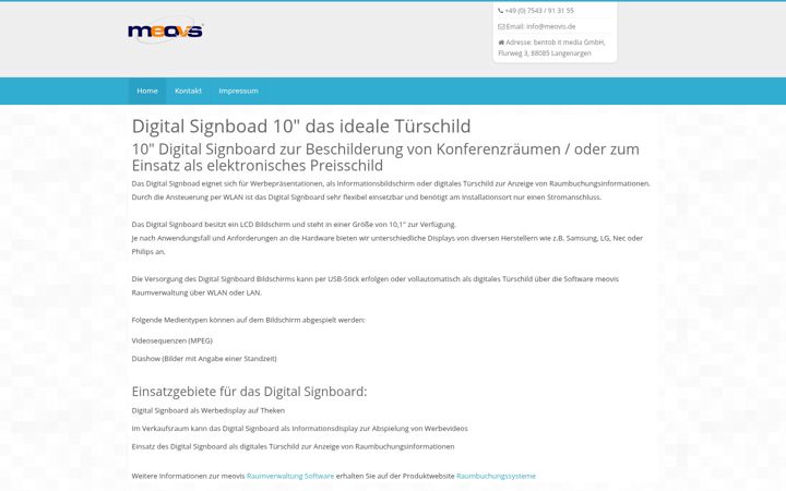 Screenshot of digital-signboard.de