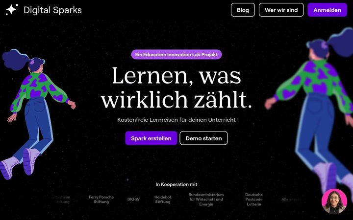 Screenshot of digital-sparks.org