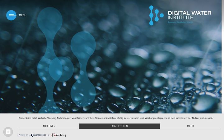 Екранна снимка на digital-water-institute.de