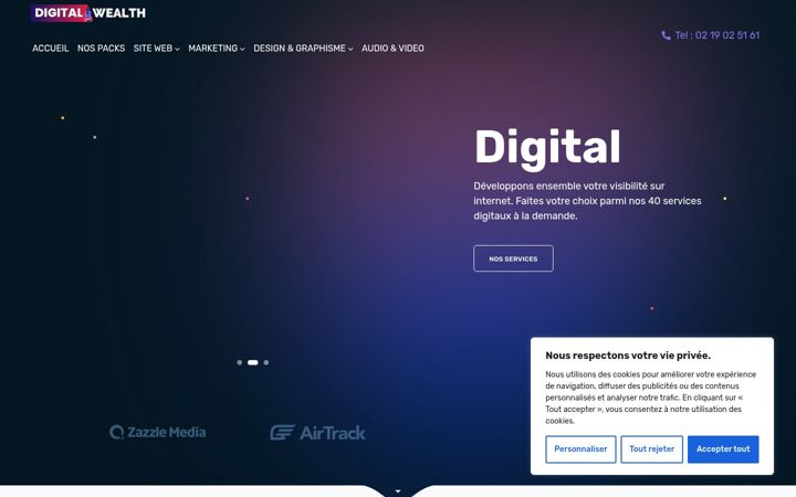 Captură de ecran a digital-wealth.fr