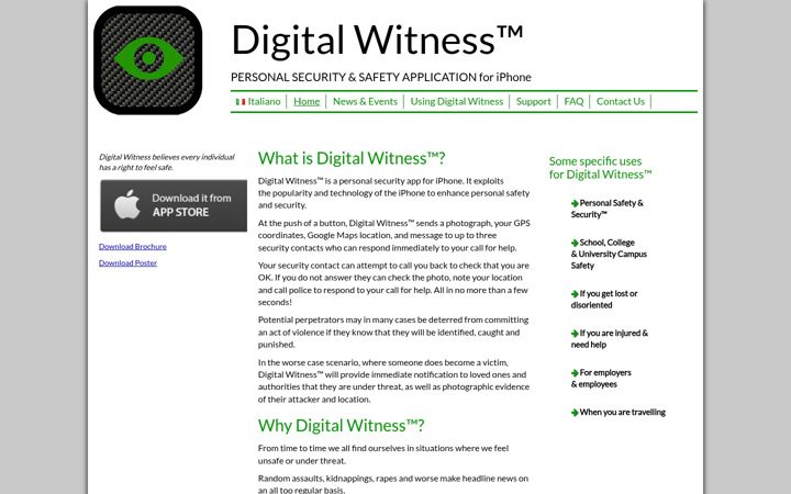 Screenshot of digital-witness.org