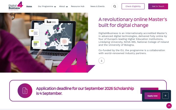 Screenshot of digital4business.eu