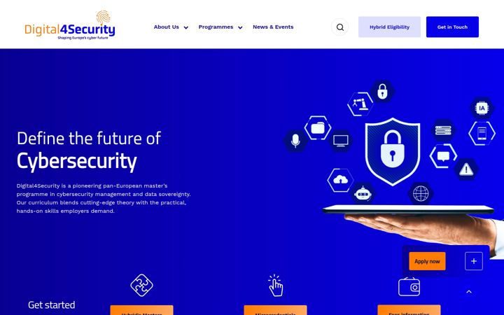 Screenshot of digital4security.eu