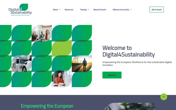 Screenshot of digital4sustainability.eu