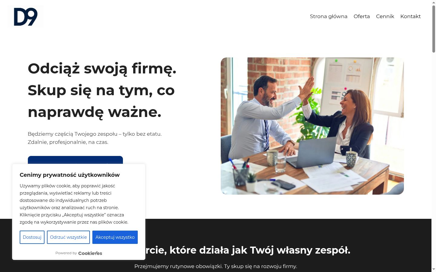 Screenshot tal-banner tal-kunsens muri qabel kwalunkwe interazzjoni