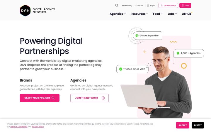Screenshot of digitalagencynetwork.com