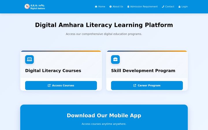 Screenshot of digitalamhara.et