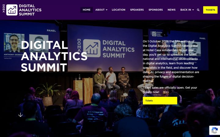 Képernyőkép: digitalanalyticssummit.nl