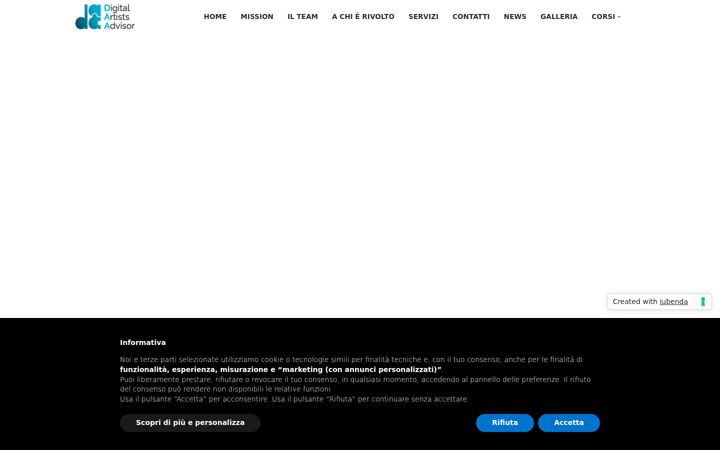Screenshot of digitalartistsadvisor.it