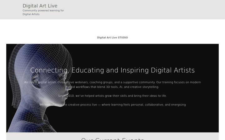 Screenshot of digitalartlive.com