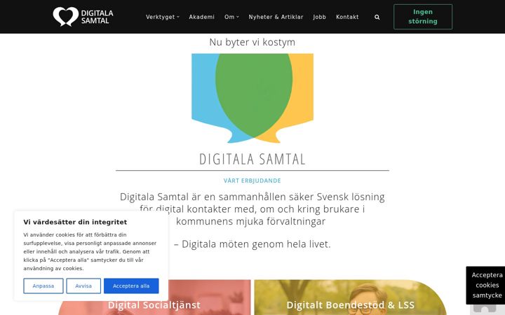 Screenshot di digitalasamtal.se
