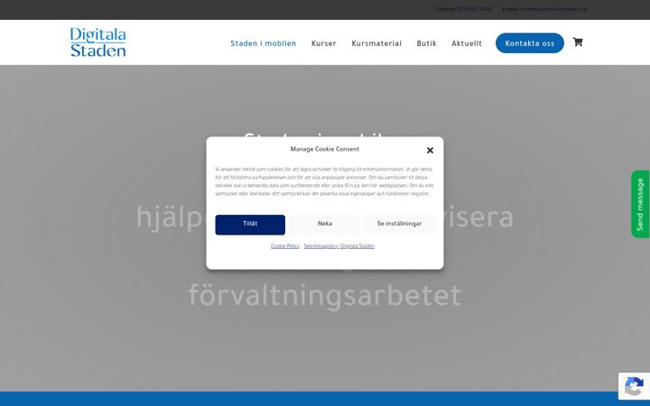 Screenshot di digitalastaden.se