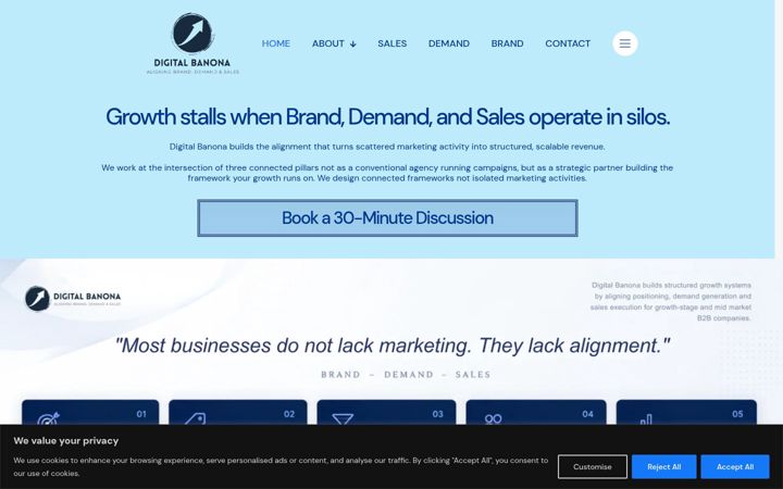 Screenshot of digitalbanona.com