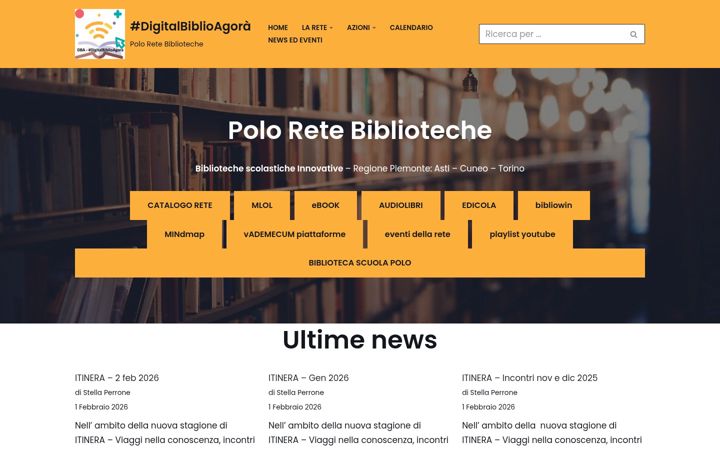 Skärmbild av digitalbiblioagora.it