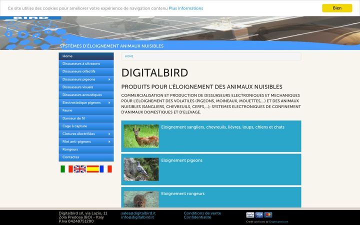 Captură de ecran a digitalbird.fr