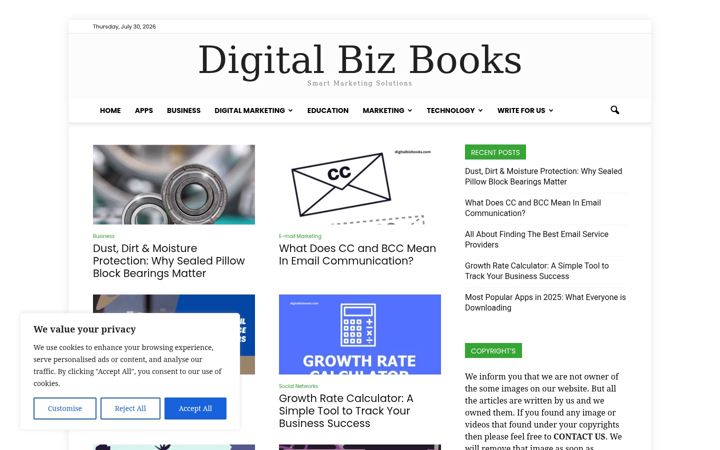 Screenshot of digitalbizbooks.com