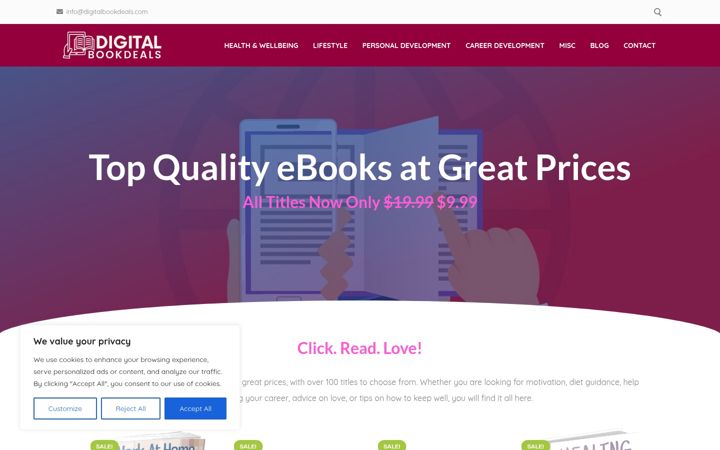 Screenshot of digitalbookdeals.com