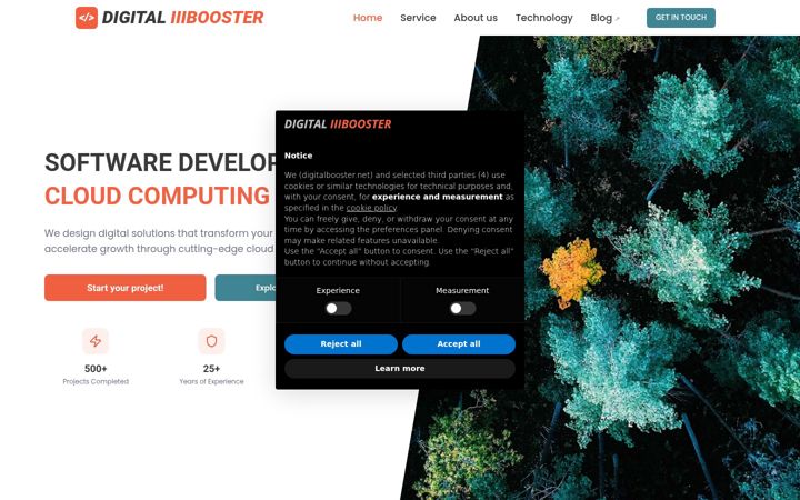 Screenshot ta' digitalbooster.net
