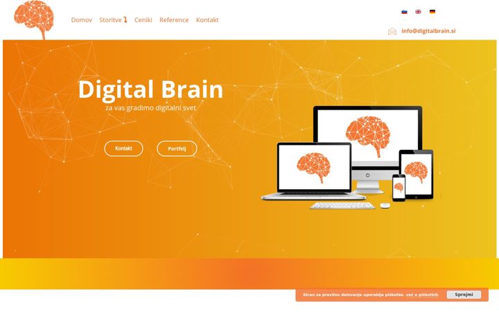 Screenshot ta' digitalbrain.si