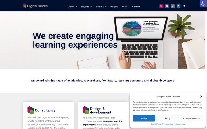 Screenshot of digitalbrickslearning.com