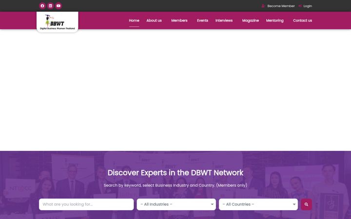 Screenshot of digitalbusinesswomenthailand.com