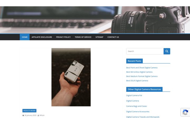 Screenshot of digitalcamerapal.com