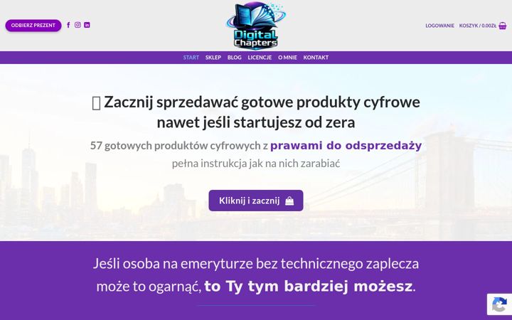 Snimka zaslona za digitalchapters.pl