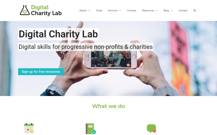 Screenshot of digitalcharitylab.org