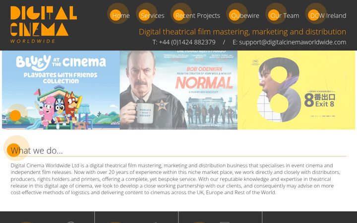 Screenshot of digitalcinemaworldwide.com