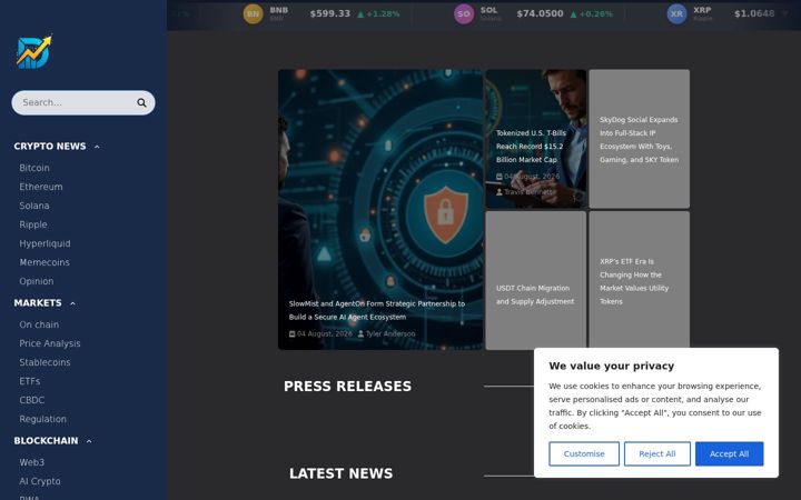 Screenshot of digitalcoinjournal.com