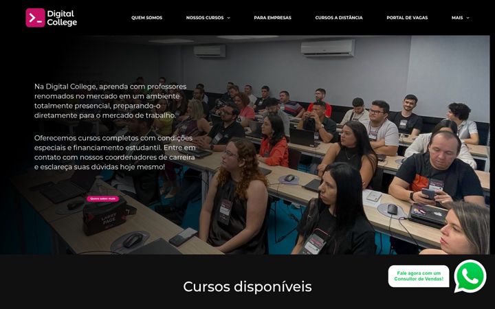 Captura de pantalla de digitalcollege.com.br