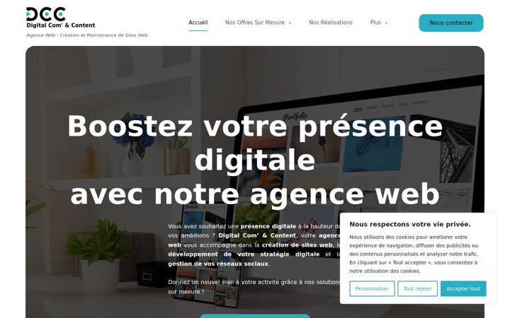 Ekrānuzņēmums no digitalcom-content.fr