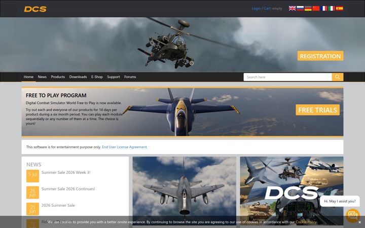 Screenshot van digitalcombatsimulator.com