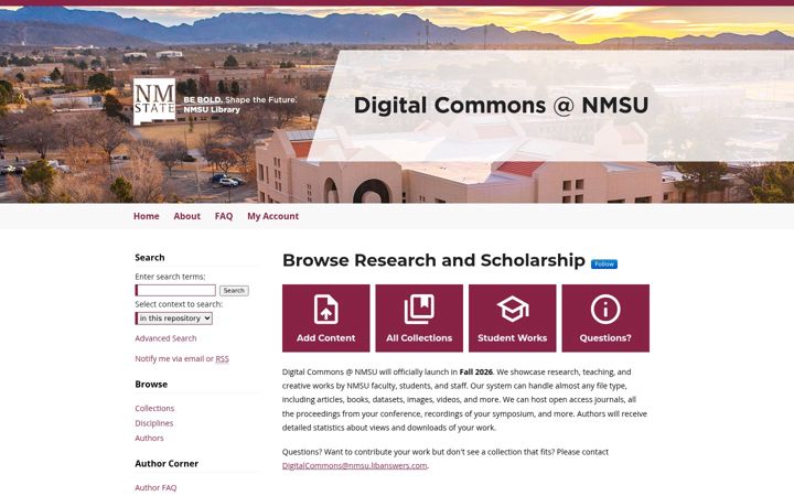 Skjermbilde av digitalcommons.nmsu.edu