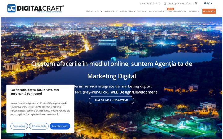 Skärmbild av digitalcraft.ro