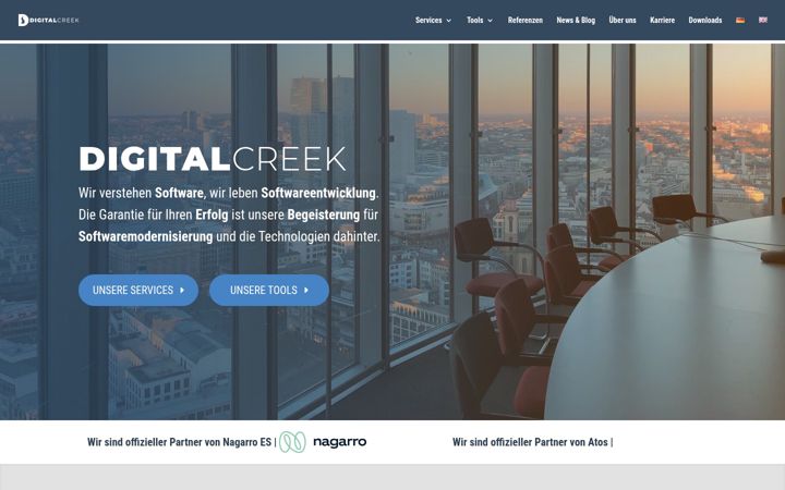 Екранна снимка на digitalcreek.io