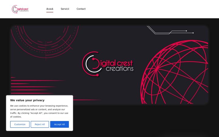 Skärmbild av digitalcrestcreations.ro