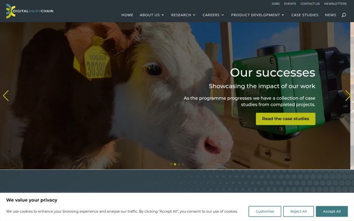 Zrzut ekranu digitaldairychain.co.uk