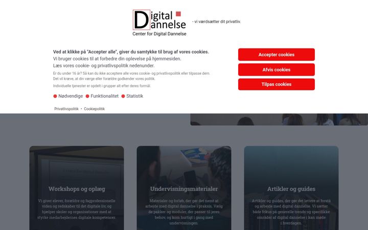 Screenshot of digitaldannelse.org