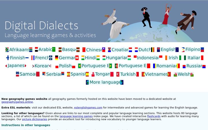 Screenshot of digitaldialects.com