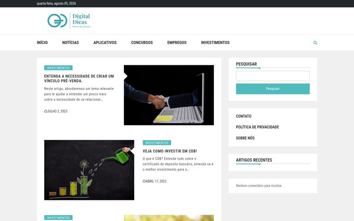 Screenshot ta' digitaldicas.net